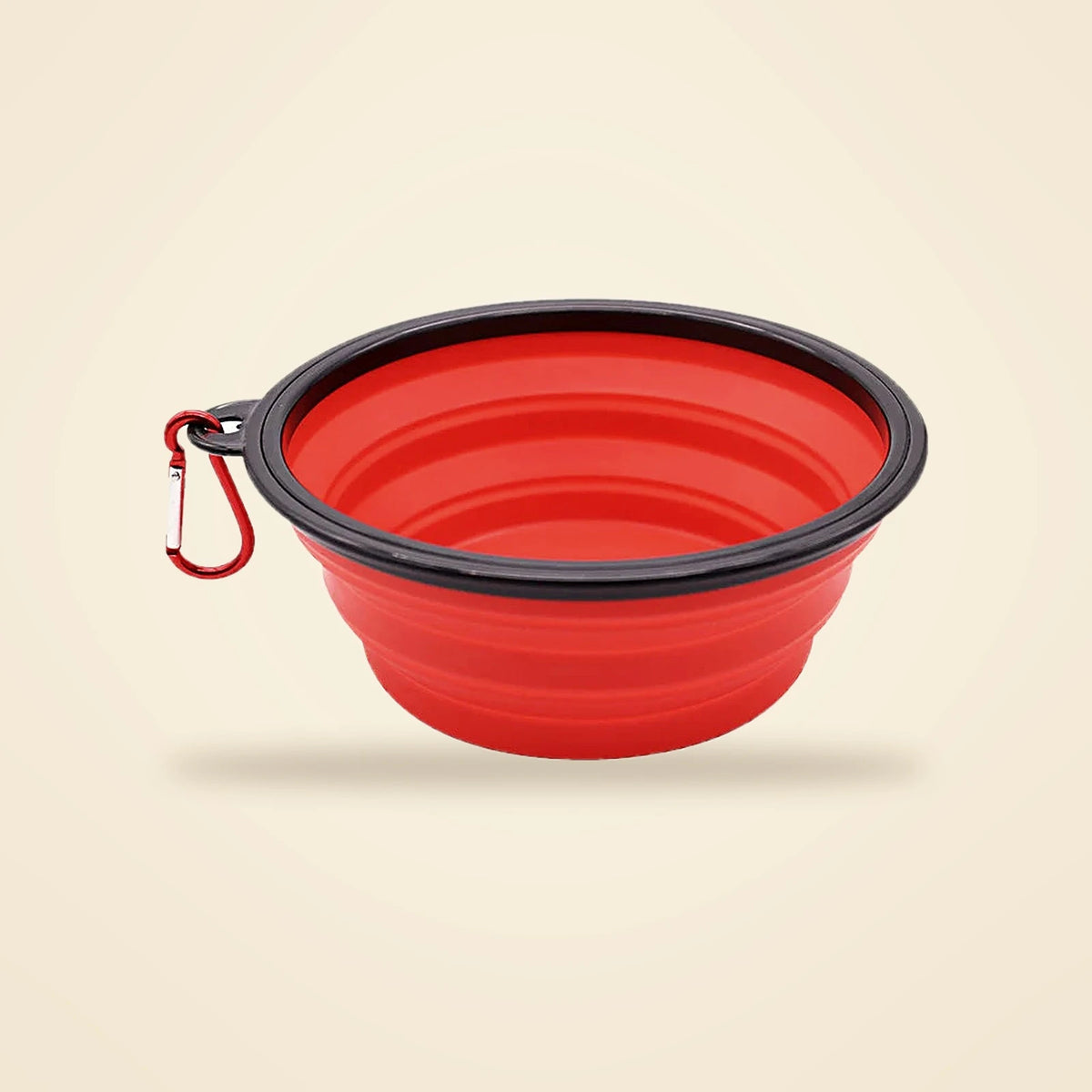 Gamelle de voyage pliable pour chien rouge