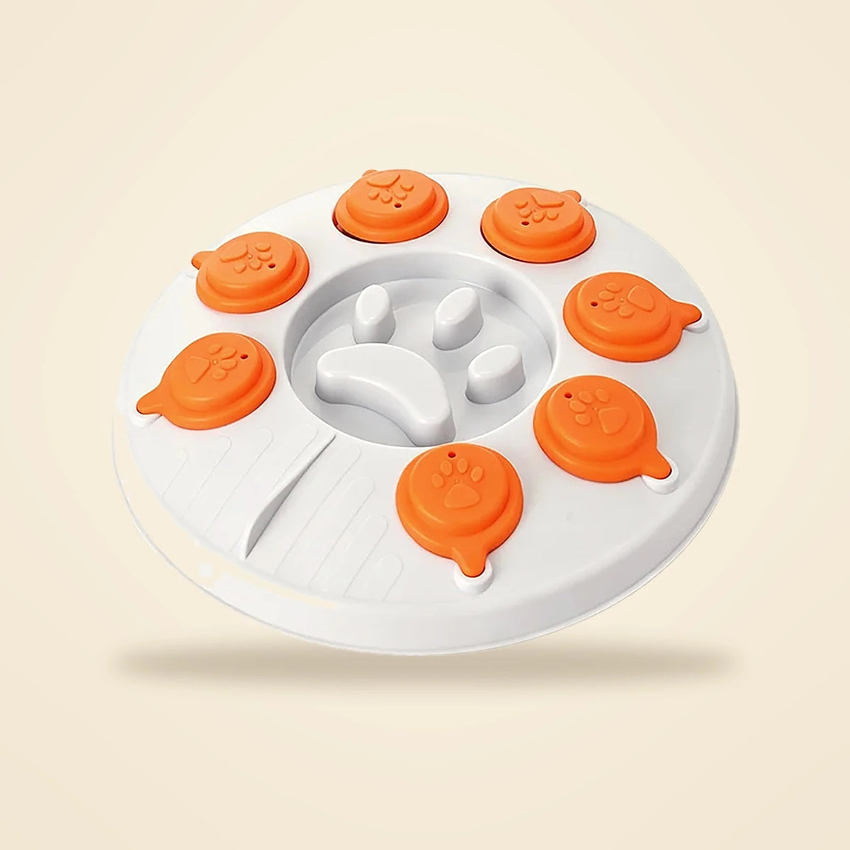 Jouet puzzle distributeur de friandises pour chien plateau à rabats