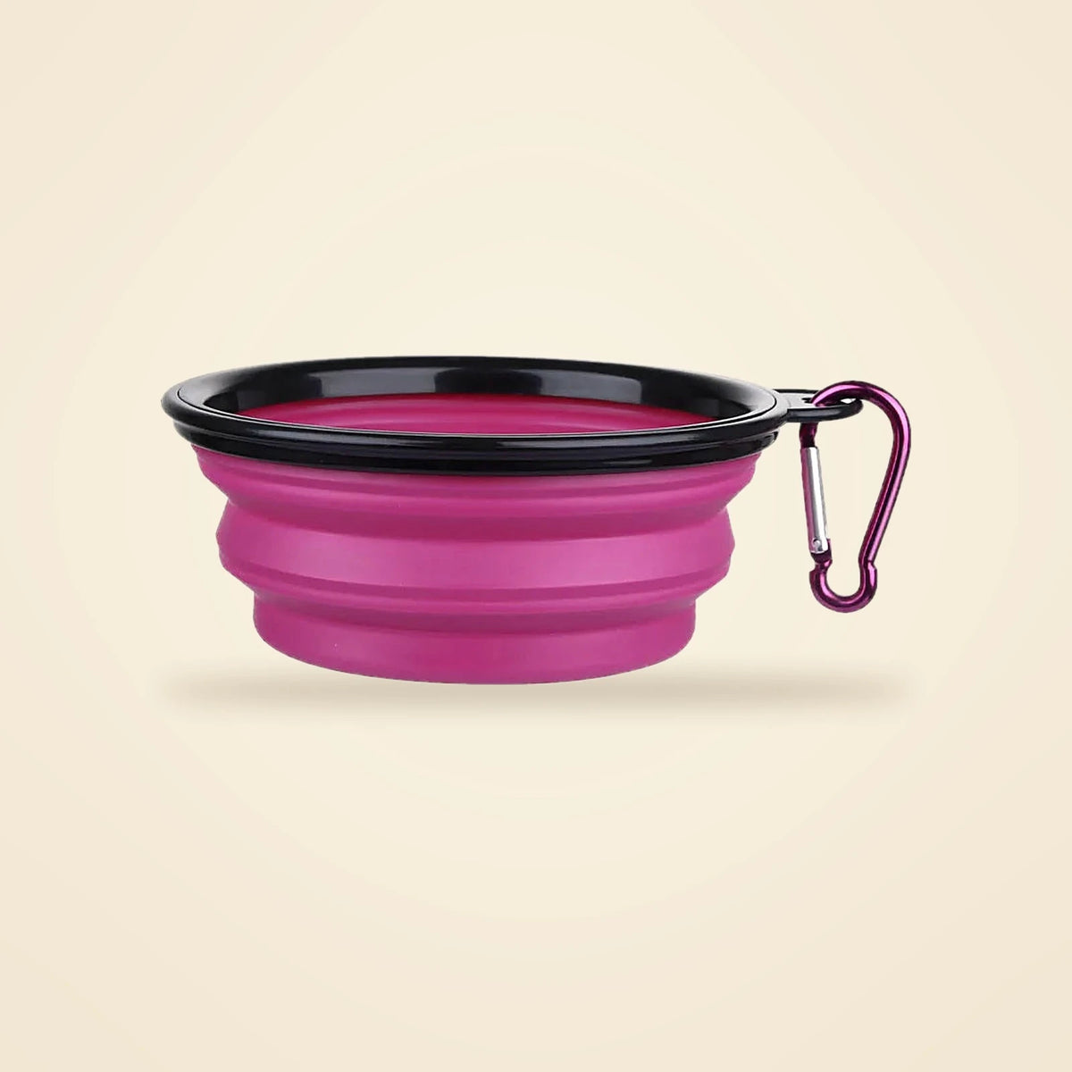 Gamelle de voyage pliable pour chien violette