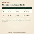 Guide des tailles de la sangle de soutien, S et M