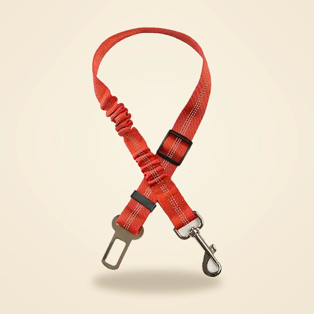 Attache de ceinture de sécurité pour chien rouge