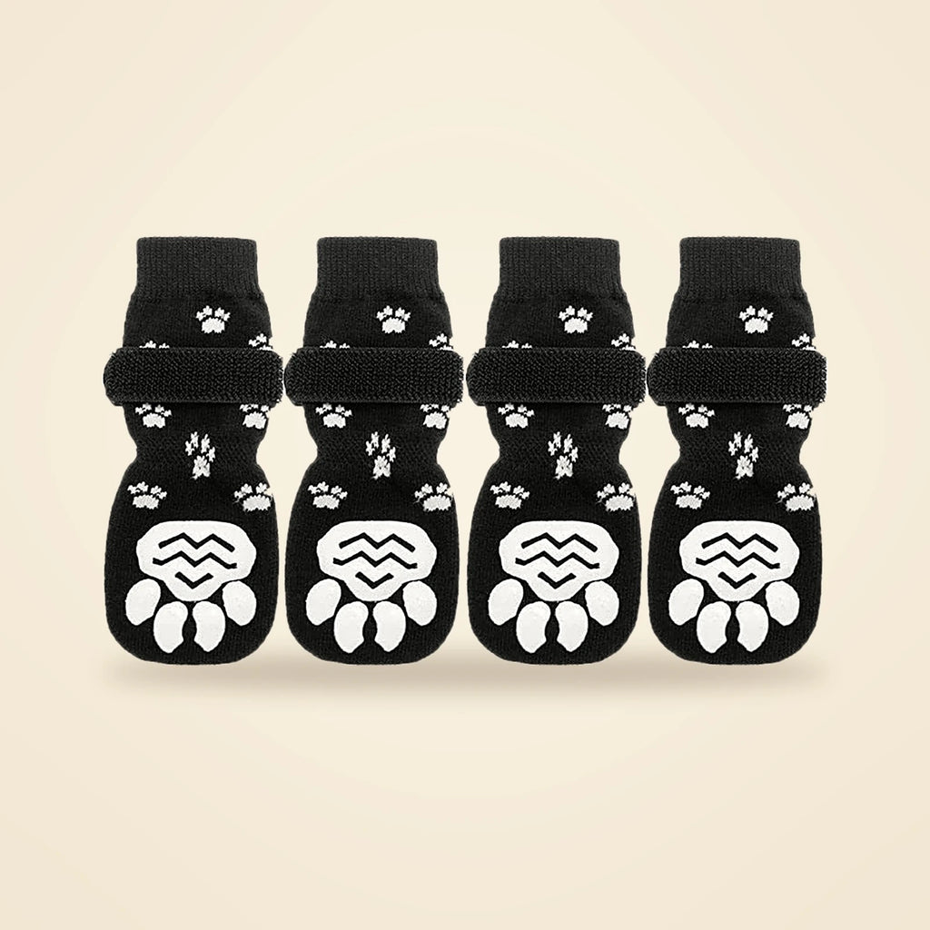Chaussettes antidérapantes pour chien noires
