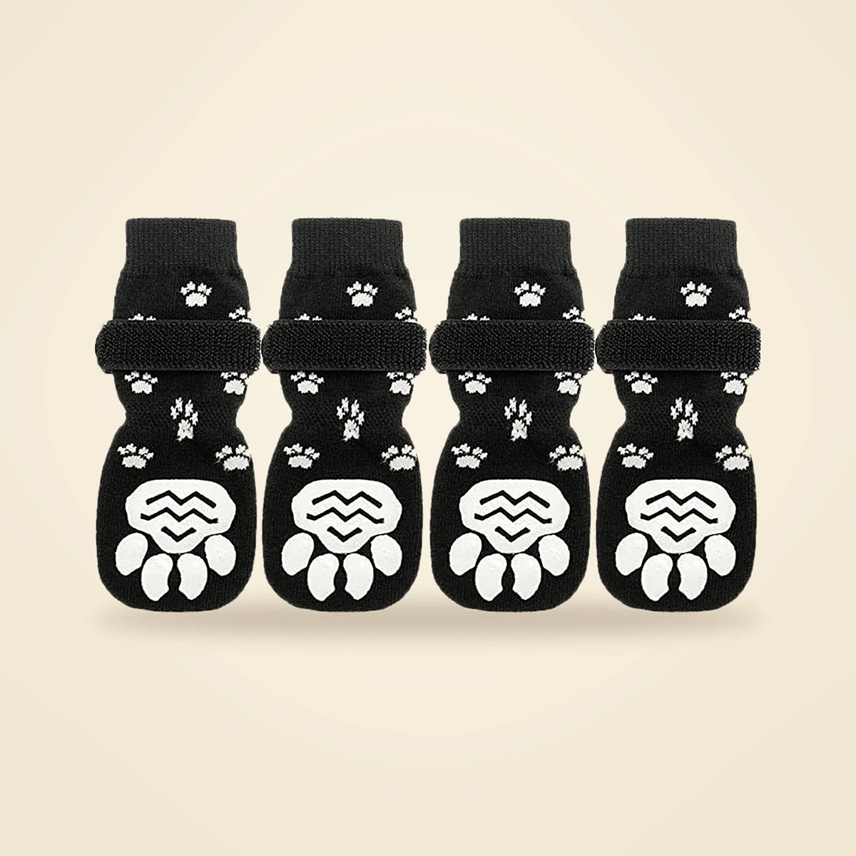 Chaussettes antidérapantes pour chien noires