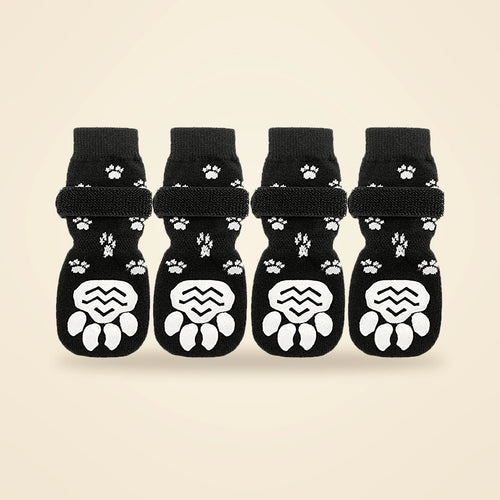 Chaussettes antidérapantes pour chien noires
