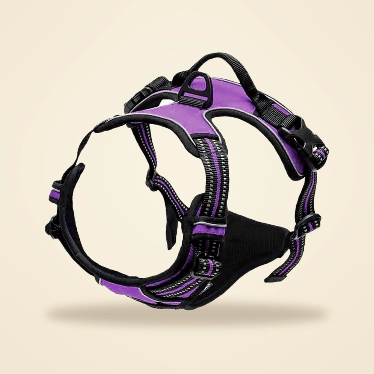 Harnais pour chien anti-traction réfléchissant violet