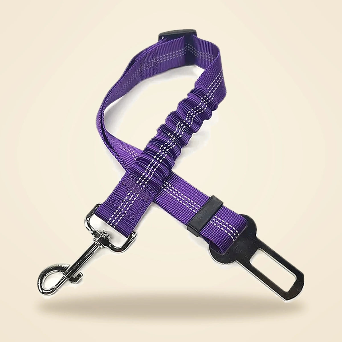 Attache de ceinture de sécurité pour chien violette