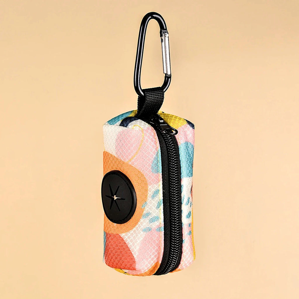 Distributeur de sacs à déjections pour chien motif abstrait coloré