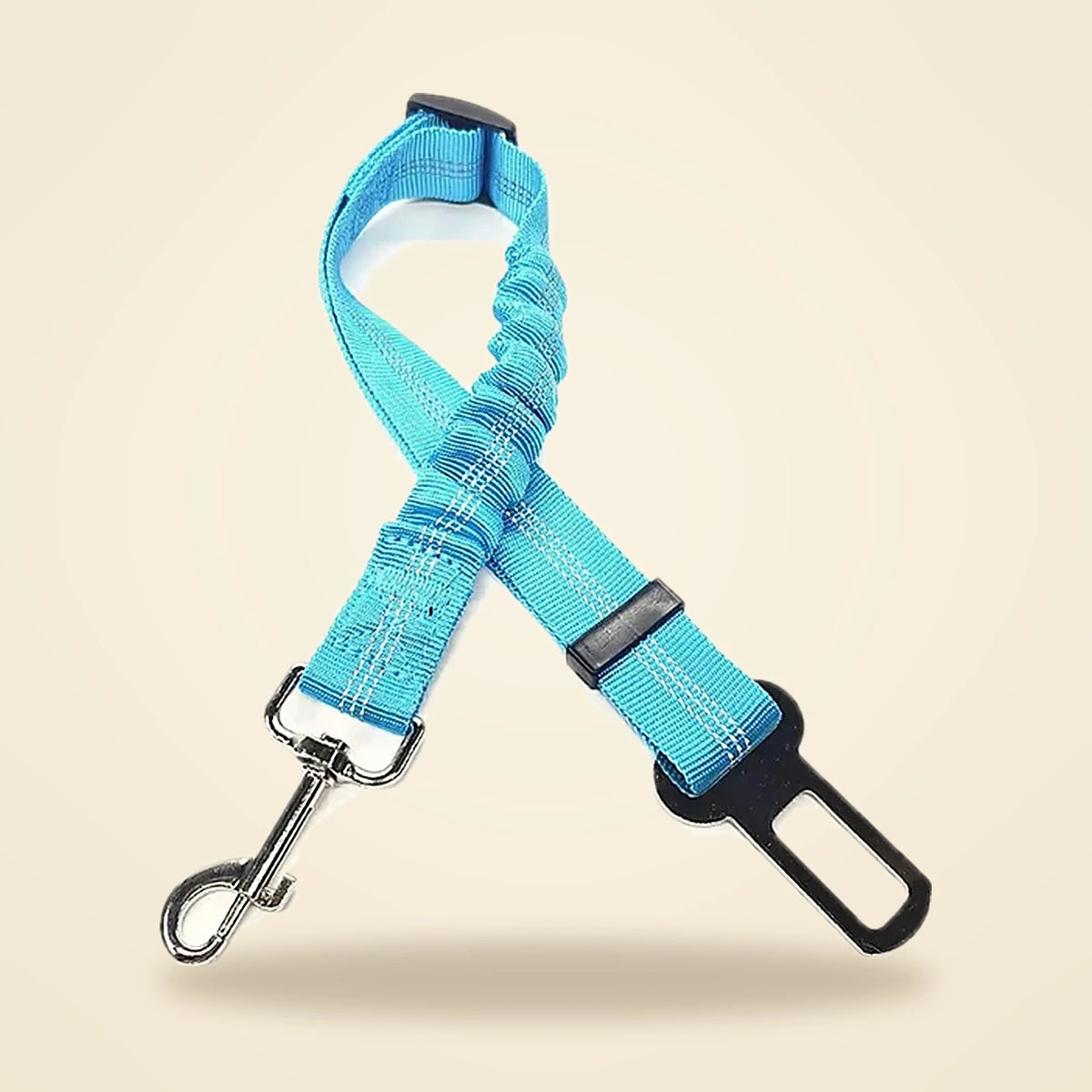 Attache de ceinture de sécurité pour chien bleu ciel