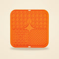 Tapis de léchage en silicone orange pour chien